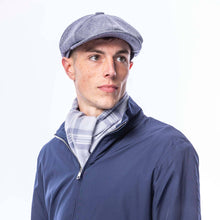 Carica l'immagine nel visualizzatore di Gallery, Cappello Gatsby a Spina di Pesce Carlyle: Denim Herringbone