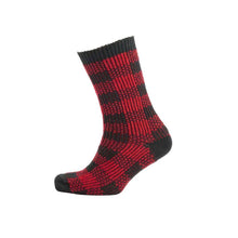 Carica l'immagine nel visualizzatore di Gallery, Calzini da passeggio Merino Mix - 2: Red Box Check and Grey Marl