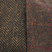 Carica l'immagine nel visualizzatore di Gallery, Cappellino Newsboy patchwork di tweed: Navy