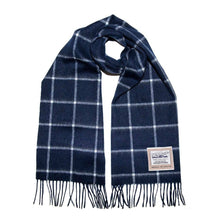 Carica l'immagine nel visualizzatore di Gallery, Sciarpa tartan in pura lana: Navy Cream