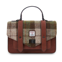 Carica l'immagine nel visualizzatore di Gallery, BORSA SATCHEL in HARRIS TWEED® colore CHESTNUT size LARGE