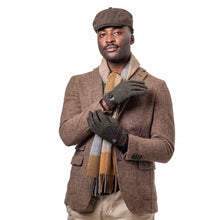 Carica l'immagine nel visualizzatore di Gallery, Guanti da uomo in tweed: Blue Herringbone