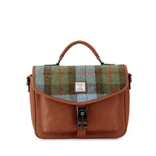 Carica l'immagine nel visualizzatore di Gallery, La Borsa per Mini Laptop in Harris Tweed: Chestnut and Blue Tartan