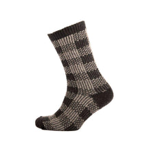 Carica l'immagine nel visualizzatore di Gallery, Calzini da passeggio Merino Mix - 2: Red Box Check and Grey Marl