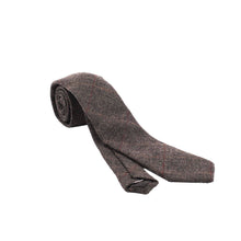 Carica l'immagine nel visualizzatore di Gallery, Cravatta in tweed Box Check: Green Herringbone Check