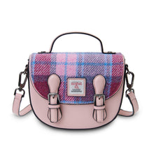 Carica l'immagine nel visualizzatore di Gallery, La borsa in Harris Tweed Mini Cobble: Chestnut Blu