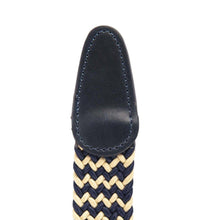Carica l'immagine nel visualizzatore di Gallery, Cintura Heritage Braid: Navy/Cream/Red