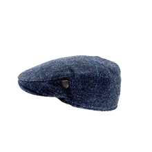 Carica l'immagine nel visualizzatore di Gallery, Cappello piatto a quadri in lana Carlyle Heath: Kiwi Herringbone / Large