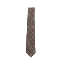 Carica l'immagine nel visualizzatore di Gallery, Cravatta in tweed Box Check: Green Herringbone Check