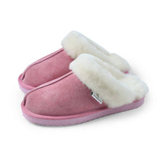 Carica l'immagine nel visualizzatore di Gallery, Pantofole classiche da donna in pelle di pecora: Navy / M