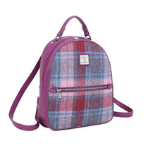 Carica l'immagine nel visualizzatore di Gallery, Zaino Fucsia Pink Blu in Harris Tweed