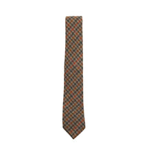 Carica l'immagine nel visualizzatore di Gallery, Cravatta in tweed Box Check: Green Herringbone Check
