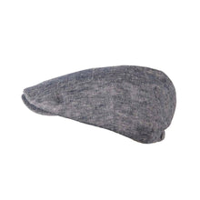 Carica l'immagine nel visualizzatore di Gallery, Berretto piatto classico in lino e cotone Arthur: Chambray Blue