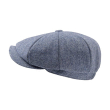 Carica l'immagine nel visualizzatore di Gallery, Cappello Gatsby a Spina di Pesce Carlyle: Denim Herringbone