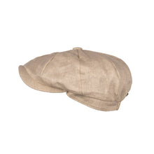 Carica l'immagine nel visualizzatore di Gallery, Berretto da strillone leggero in lino a spina di pesce Carlyle: Blue