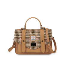 Carica l'immagine nel visualizzatore di Gallery, La Borsa a Tracolla Media in Pelle: Chestnut-Blue Tartan