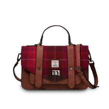 Carica l'immagine nel visualizzatore di Gallery, BORSA SATCHEL in HARRIS TWEED® colore CHESTNUT size LARGE