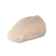 Carica l'immagine nel visualizzatore di Gallery, Berretto piatto classico in lino e cotone Arthur: Chambray Blue