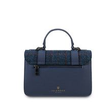 Carica l'immagine nel visualizzatore di Gallery, La Borsa a Tracolla Media in Pelle: Chestnut-Blue Tartan