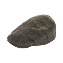 Carica l'immagine nel visualizzatore di Gallery, Berretto piatto classico in tweed: Grey Window Check