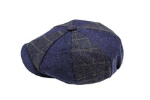 Carica l'immagine nel visualizzatore di Gallery, Cappellino Newsboy patchwork di tweed: Brown Herringbone