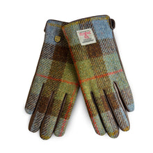 Carica l'immagine nel visualizzatore di Gallery, Guanti Harris Tweed® da donna: Pink / Blue Tartan / L