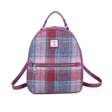 Carica l'immagine nel visualizzatore di Gallery, Zaino Fucsia Pink Blu in Harris Tweed