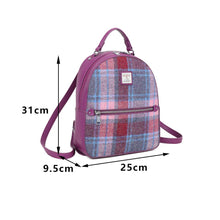 Carica l'immagine nel visualizzatore di Gallery, Zaino Fucsia Pink Blu in Harris Tweed