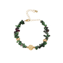Carica l'immagine nel visualizzatore di Gallery, Bracciale con chip di smeraldo verde IRB-060B