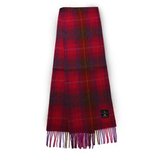 Carica l'immagine nel visualizzatore di Gallery, Sciarpa Lambswool: Blue Tartan / Small