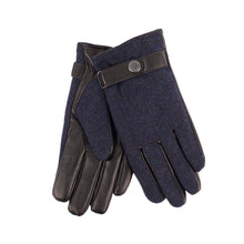 Carica l'immagine nel visualizzatore di Gallery, Guanti da uomo in tweed: Blue Herringbone