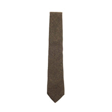 Carica l'immagine nel visualizzatore di Gallery, Cravatta in tweed Box Check: Green Herringbone Check