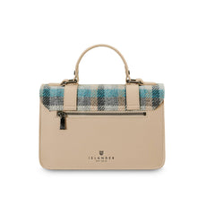 Carica l'immagine nel visualizzatore di Gallery, La Borsa a Tracolla Media in Pelle: Chestnut-Blue Tartan