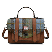 Carica l'immagine nel visualizzatore di Gallery, BORSA SATCHEL in HARRIS TWEED® colore CHESTNUT size LARGE