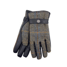 Carica l'immagine nel visualizzatore di Gallery, Guanti da uomo in tweed: Blue Herringbone