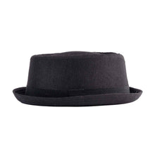 Carica l'immagine nel visualizzatore di Gallery, Cappello Doyle Straw Pork Pie: Black / Medium
