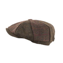 Carica l'immagine nel visualizzatore di Gallery, Cappellino Newsboy patchwork di tweed: Navy