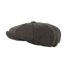 Carica l'immagine nel visualizzatore di Gallery, Berretto Newsboy in tweed a spina di pesce: Dark Navy Herringbone