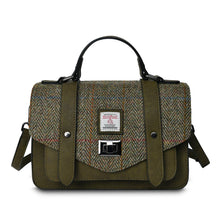 Carica l'immagine nel visualizzatore di Gallery, BORSA SATCHEL in HARRIS TWEED® colore CHESTNUT size LARGE