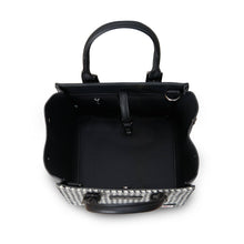 Carica l'immagine nel visualizzatore di Gallery, Borsa The Medium Caillie: Black and Grey Herringbone