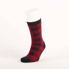Carica l'immagine nel visualizzatore di Gallery, Calzini da passeggio Merino Mix - 2: Red Box Check and Grey Marl