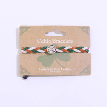 Carica l'immagine nel visualizzatore di Gallery, Bracciale Tricolore Intrecciato in Pelle a 3 Fili IRB-016A