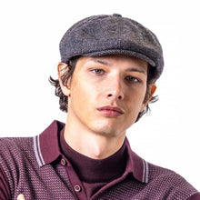 Carica l'immagine nel visualizzatore di Gallery, Cappello bambino Tommy Tweed Baker: Blue Box Check Union Jack Lining