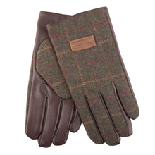 Carica l'immagine nel visualizzatore di Gallery, Guanti in tweed con motivo tartan: Petrol Rust