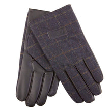 Carica l'immagine nel visualizzatore di Gallery, Guanti in tweed con motivo tartan: Petrol Rust