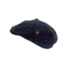 Carica l'immagine nel visualizzatore di Gallery, Cappello bambino Tommy Tweed Baker: Blue Box Check Union Jack Lining