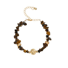 Carica l'immagine nel visualizzatore di Gallery, Bracciale IRB-060C con Tormalina del Tigre Marrone a Pietre Irregolari
