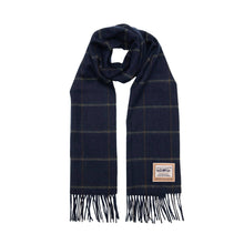 Carica l'immagine nel visualizzatore di Gallery, Sciarpa Box Check in pura lana: Grey Box Check