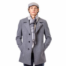 Carica l'immagine nel visualizzatore di Gallery, Sciarpa tartan in pura lana: Navy Cream