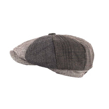 Carica l'immagine nel visualizzatore di Gallery, Cappello Berretto Newsboy Patchwork Grigio